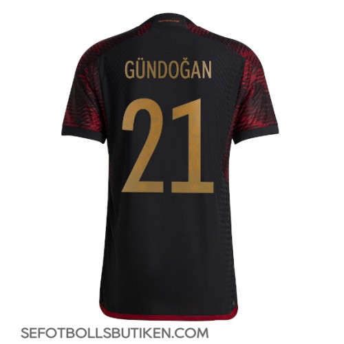Tyskland Ilkay Gundogan #21 Replika Borta matchkläder VM 2022 Korta ärmar